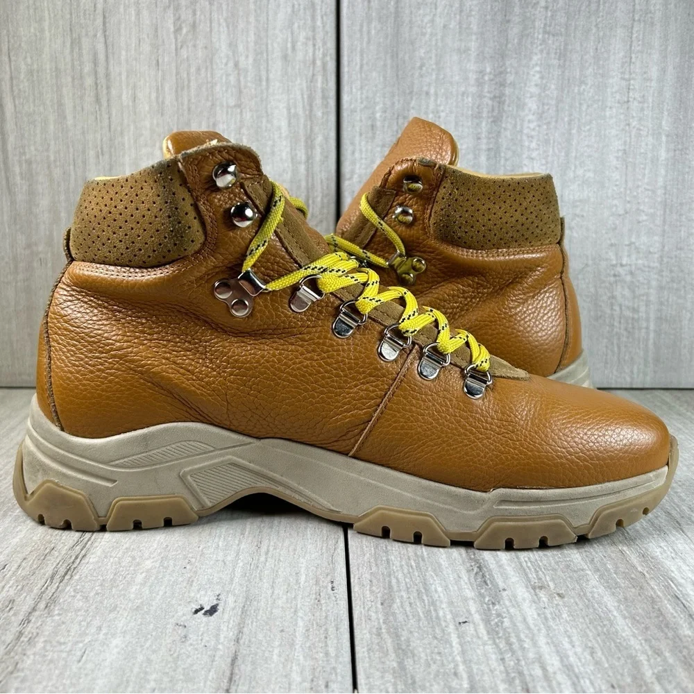 Greats Brooklyn The Park Hiker Lace Up Hiking Brown Leather Boot Men's Size 9